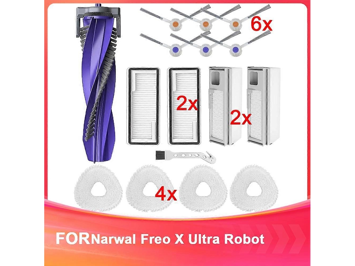 Kit Completo De Acessórios De Reposição Com 16 Peças Para O Aspirador Robô Freo X Ultra._ozo
