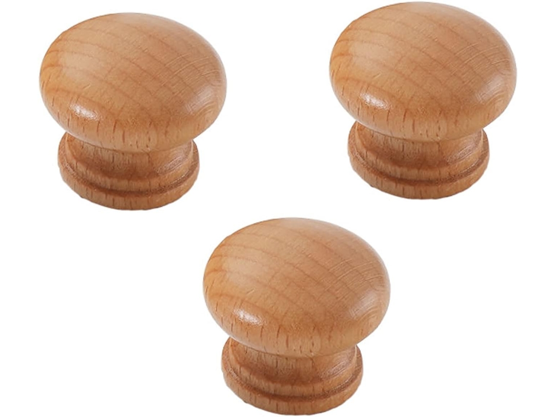 Conjunto De 3 Puxadores Madeira Maciça Para Armários Cozinha, Gavetas E Cômodas Acessórios Para Armários, Incluindo