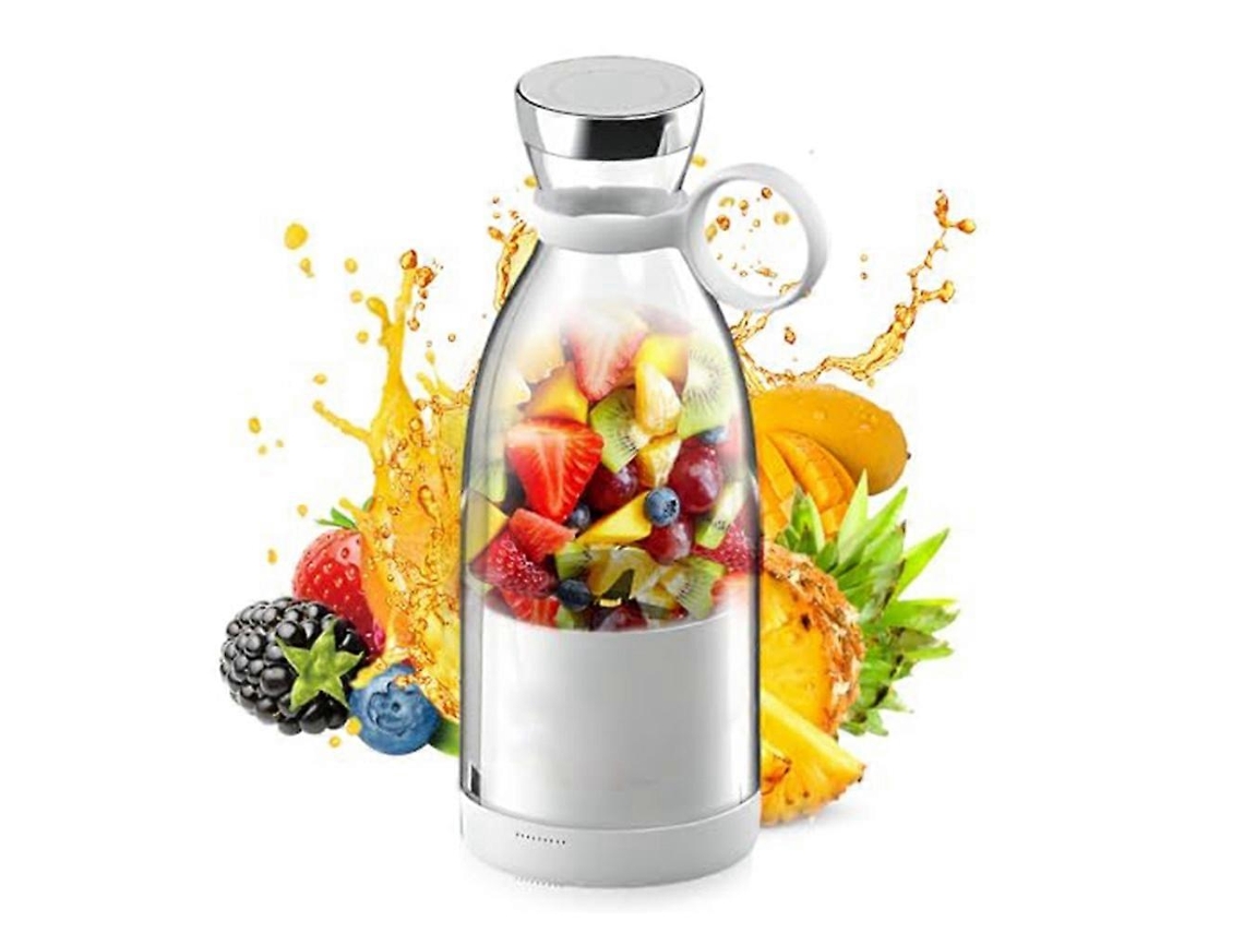 Liquidificador portátil Slowmoose, copo de suco recarregável com tampa e caneca de viagem para sucos e vitaminas, 420 ml