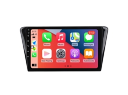 Auto Rádio Carro Bluetooth Autoradio 8GB RAM 128G ROM CarPlay Navegação GPS Ecrã Táctil RoverOne para Peugeot 408 2014-2018  