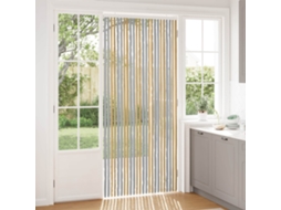 Vidaxl Cortina De Insetos Chenille Cinza E Bege 100 X 230 Cm 100% Pp