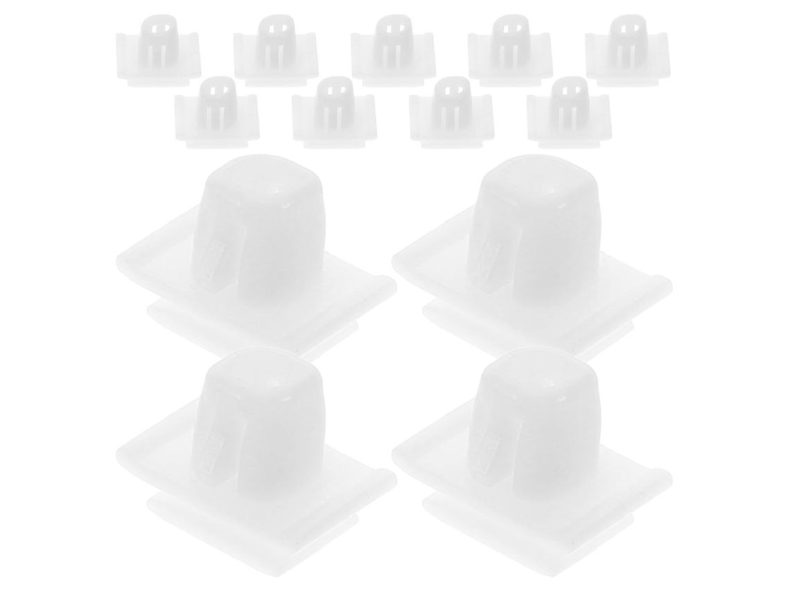Conjunto De 20 Presilhas Brancas Com Pompons Para Proteção De Para-lamas E Rodas