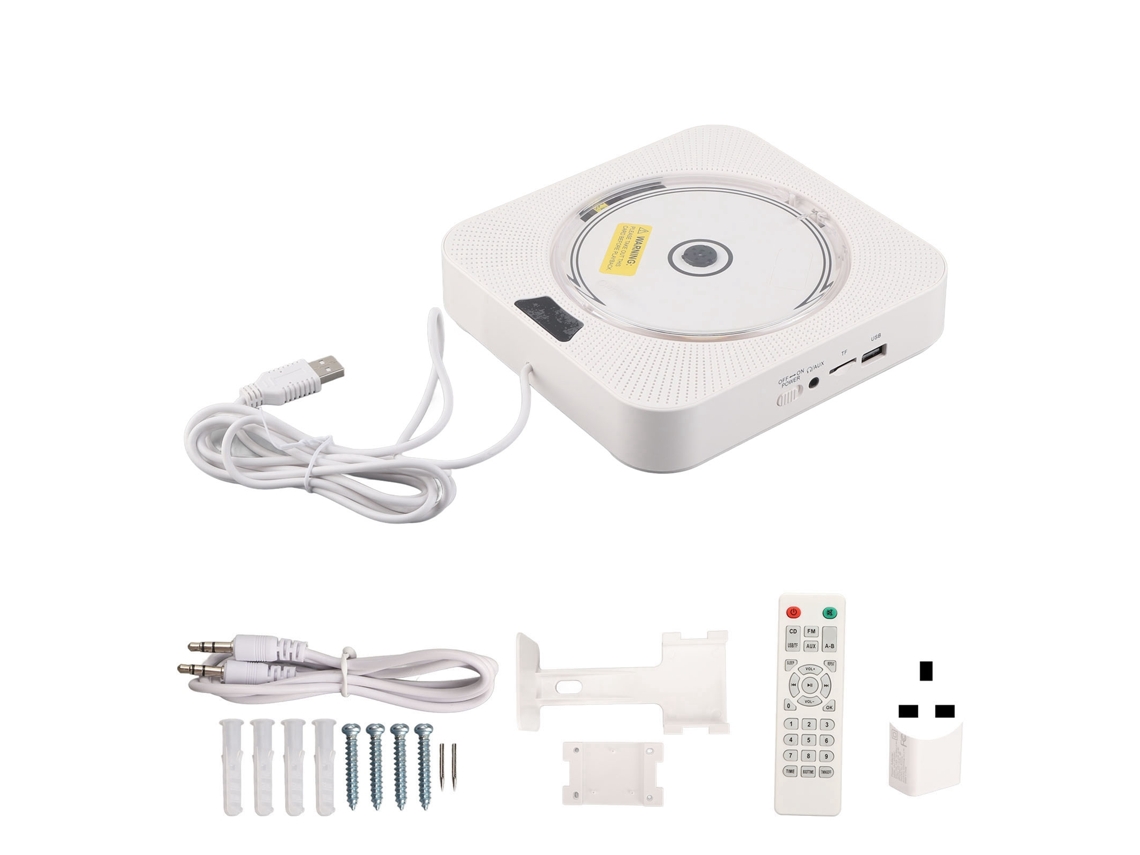 Leitor de Cd Bluetooth de Parede LAXISCREED com Controle Remoto