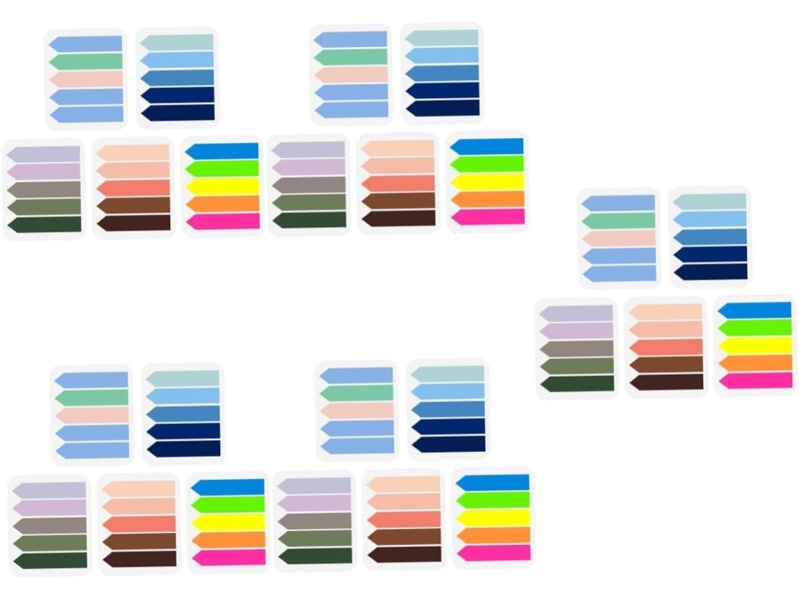 Conjunto de 5 marcadores de página com abas adesivas em tons pastel para anotações sobre animais.