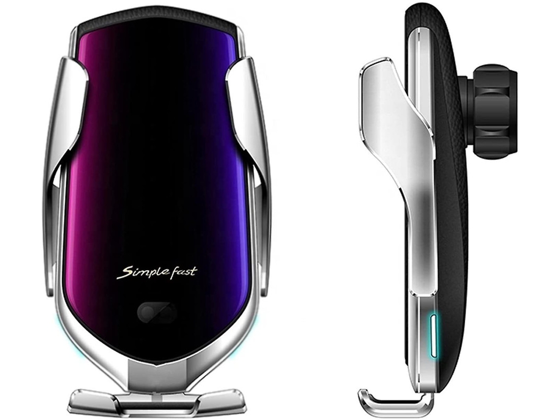 Carregador Carro Sem Fio Qi Fast Ventilação Para Apple, Samsung Yizhood Prateado