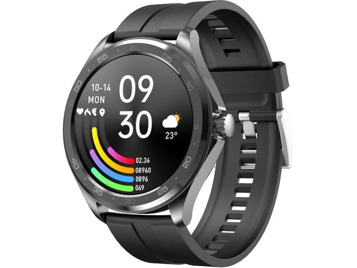 Relógio inteligente F10 IP67 à prova d'água, tela redonda IPS de 1,28 polegadas com pulseira inteligente Bestvite (preto)