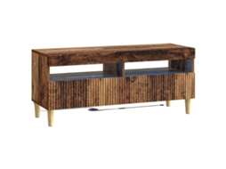Vidaxl Gabinete De Tv Led Madeira Antiga Derivados De Madeira