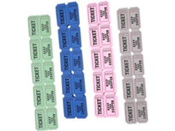 Bilhetes De Rifa Multicoloridos, 400 Unidades, Em Papel, Para Eventos E Festas.