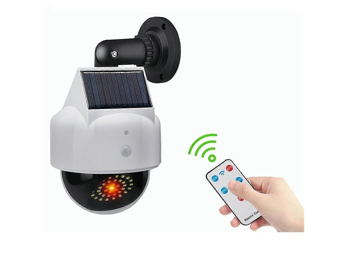 Refletor Solar Com Câmera De Simulação, Sensor De Movimento, Controle Remoto, Led À Prova D'água E De Alta Luminosidade Para Segurança.