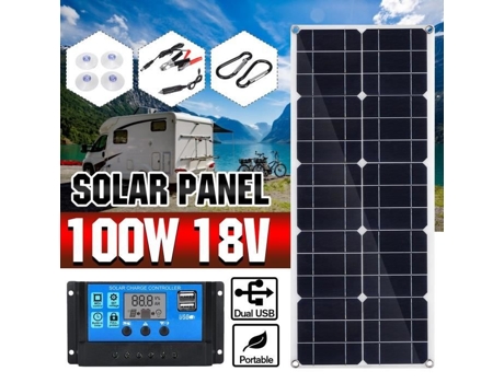Carregador flexível monocristalino USB DC duplo para painel solar TEMPSA 100W TEMPSA