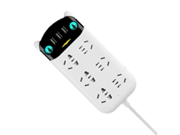 Laxiscreed Barra De Tomada Usb Multifuncional Em Abs Com Proteção Contra Fogo Para Escritório E Casa