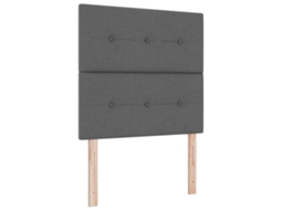 Conjunto 1 Cama Box Vidaxl Cinzeto Tecido (203 X 80 X 128 Cm)