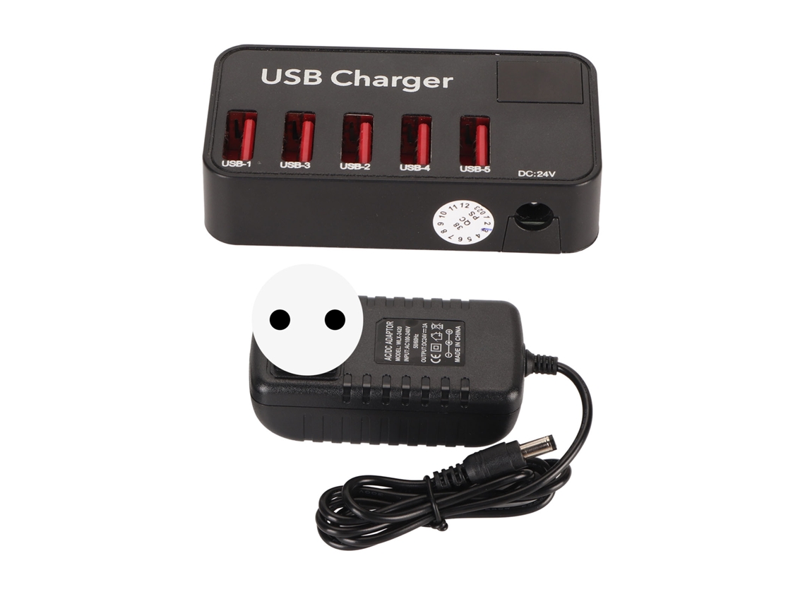 Estação de Carregamento Usb LAXISCREED 5 Portas 48w