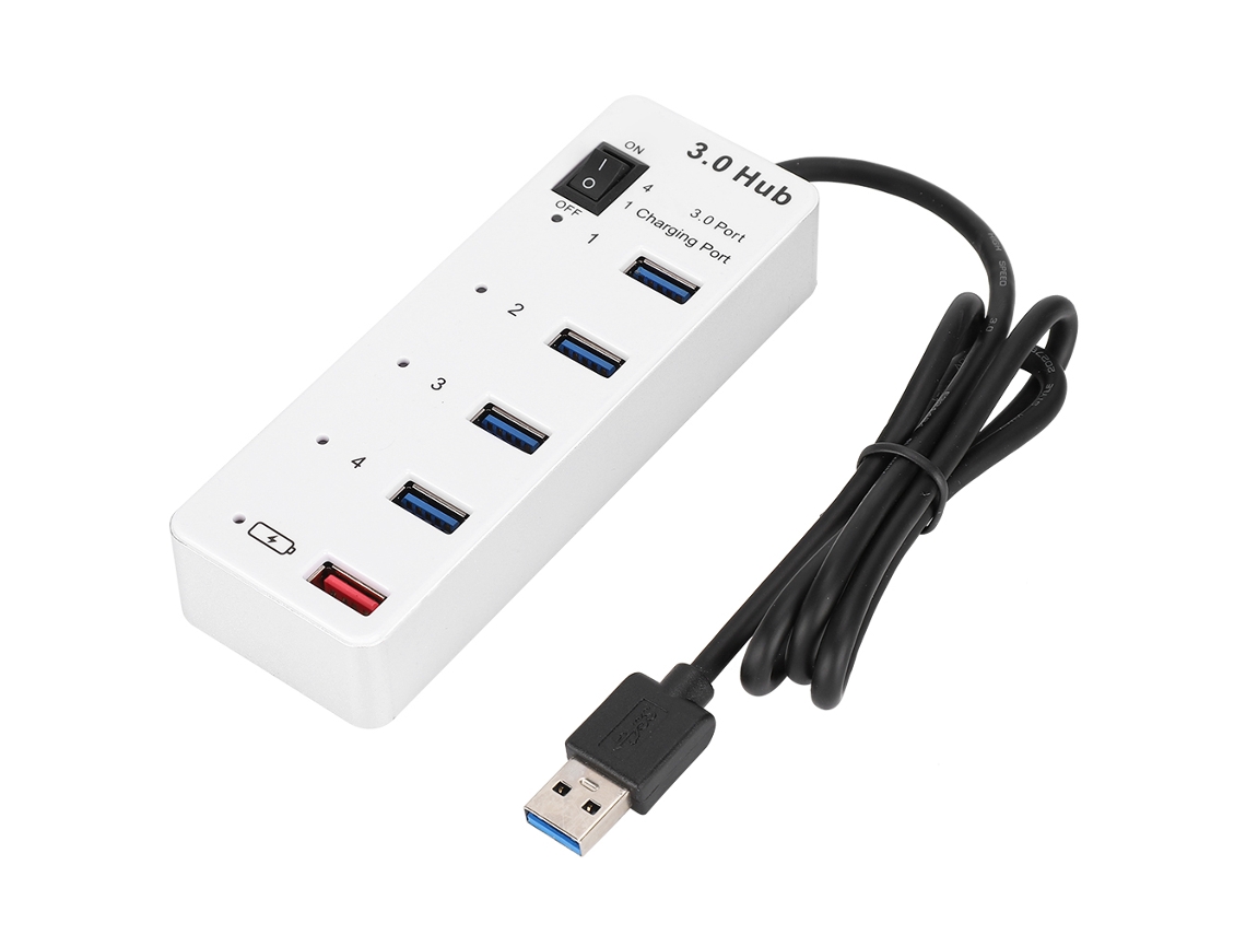 Usb3.0 Hub De Alta Velocidade, 4 Portas De Alta Velocidade, Porta De Carregamento Usb