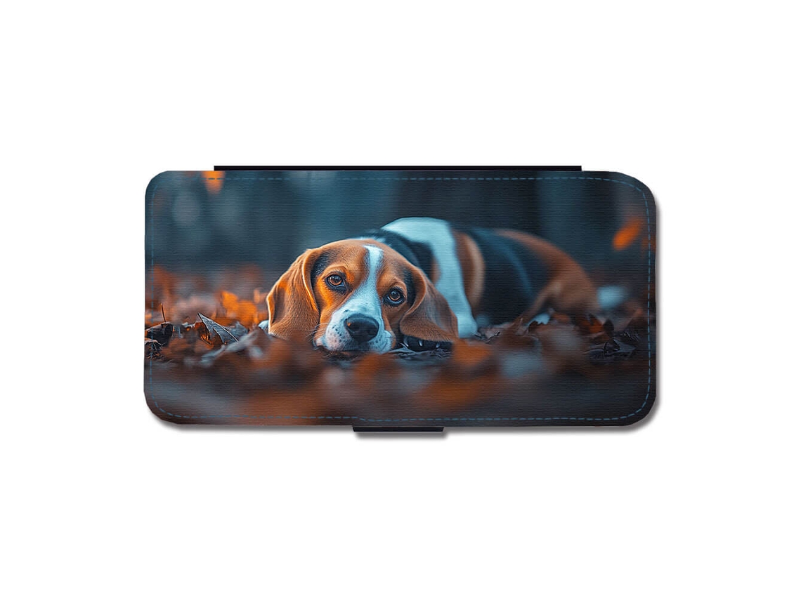Capa Flip Para Iphone 17 Pro Com Estampa De Beagle