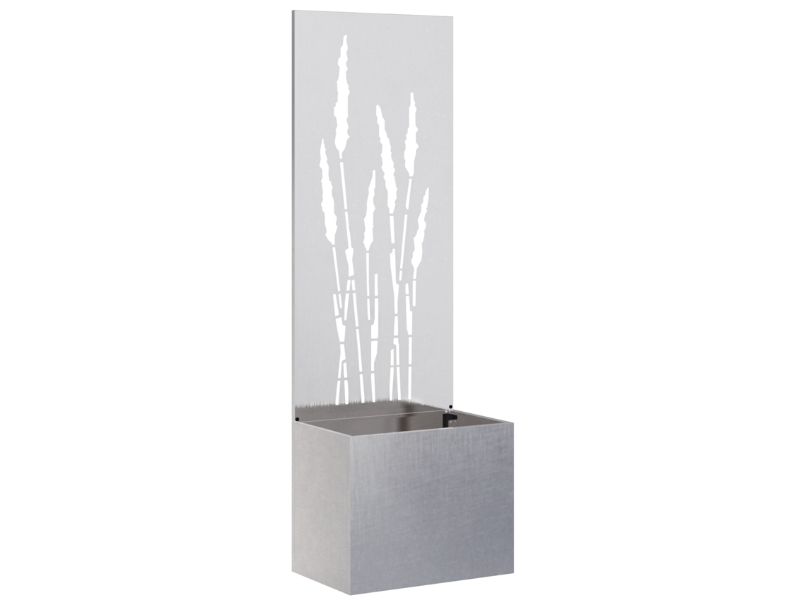 Conjunto 1 Tela De Jardim Vidaxl Prateado Aço (50 X 32 X 150 Cm)