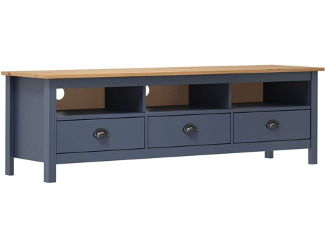 Móvel de TV  Hill Range Pinho Maciço Cinzento (158x40x47 cm)