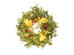 Laxiscreed Guirlanda De Flores Artificiais Com Borboletas E Luzes Led, Funciona Com Pilhas Aa
