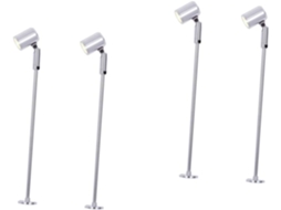 Luminária De Piso Led Com Estaca De Metal, 21,5 X 3 X 4,6 Cm, Iluminação Para Vitrines E Jardins, Lu Gokoco