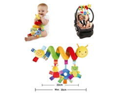 Mali brinquedo Espiral de Pelúcia para Bebê com Sino para Carrinho de Bebê e Assento de Carro