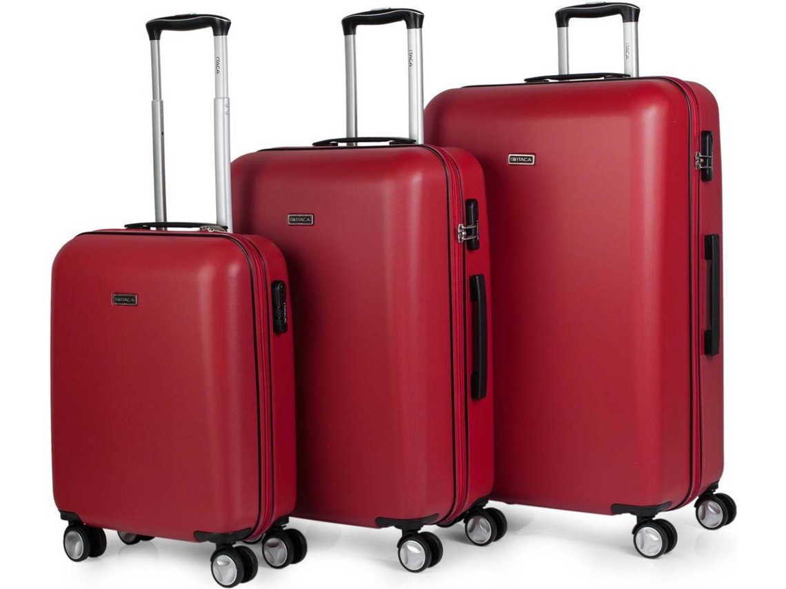 Conjunto de 3 Malas de Viagem ITACA Vermelho (35/70/100 L)