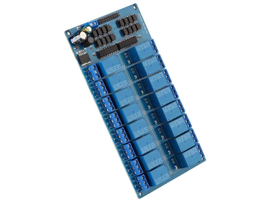 Módulo De Relé De 16 Canais Laxiscreed Para Arm/avr Pic Plc Com Acionamento Por Nível Baixo