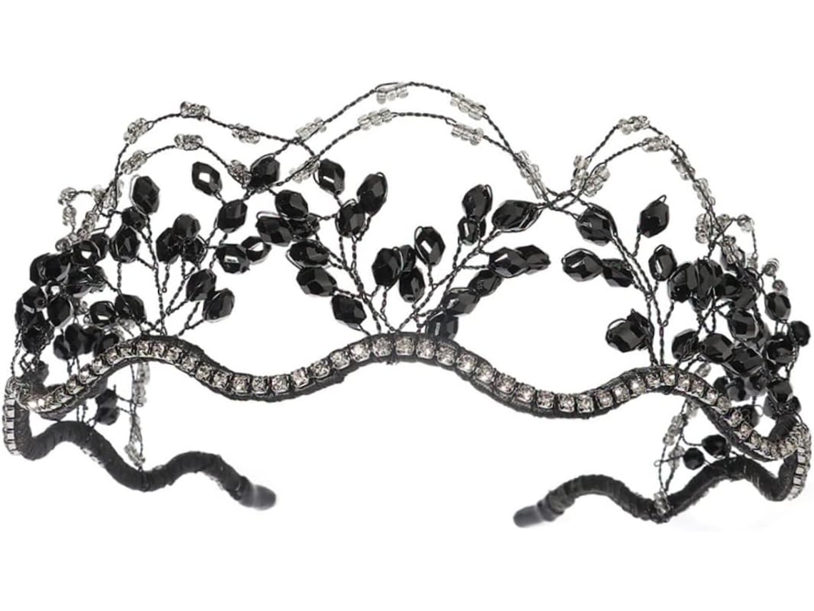 Coroa De Contas E Cristais Com Strass Para Casamentos, Acessório De Cabeça Feminino E Para Festas De Aniversário.