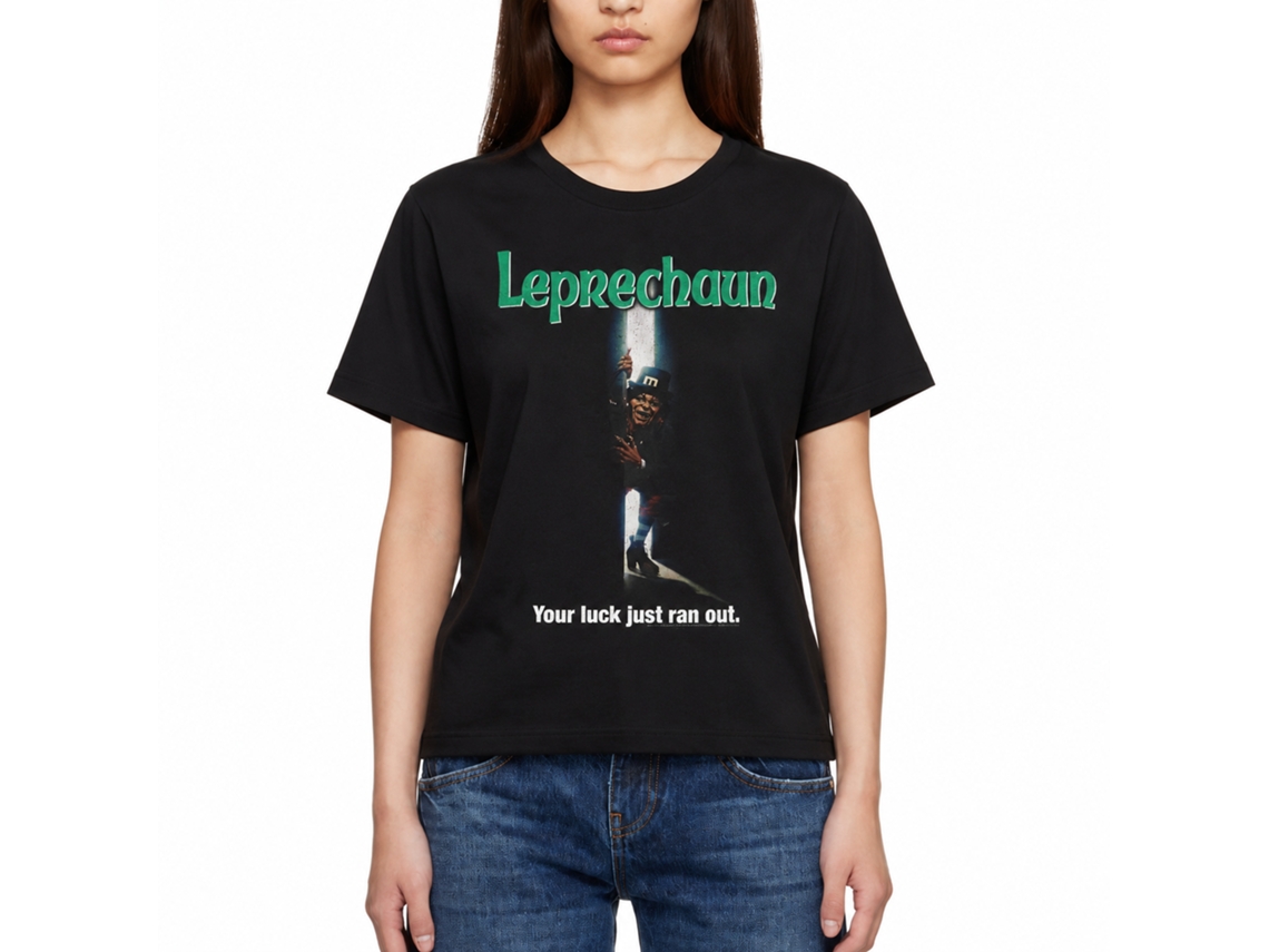 Rockinstone Leprechaun Movie Poster Ish Black Adult T-shirt Size:xxl