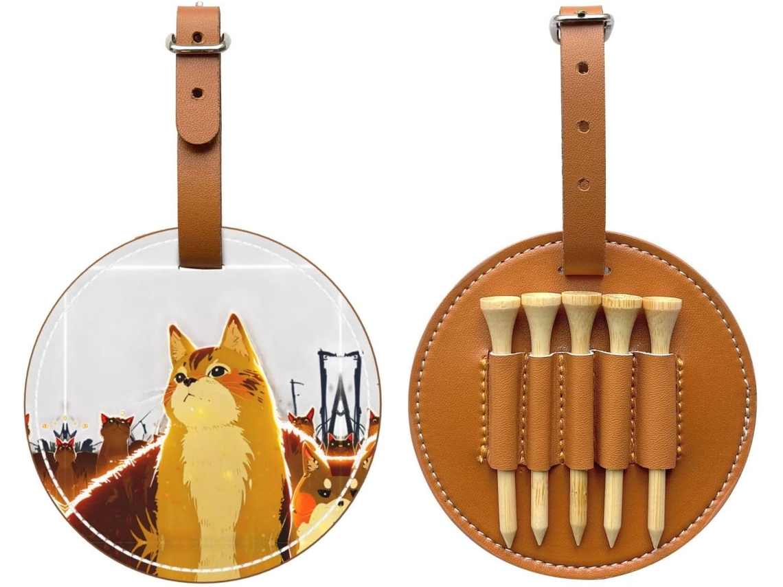 Bolsa para tees de golfe com estampa de unicórnio, fácil de transportar | S/MARCA