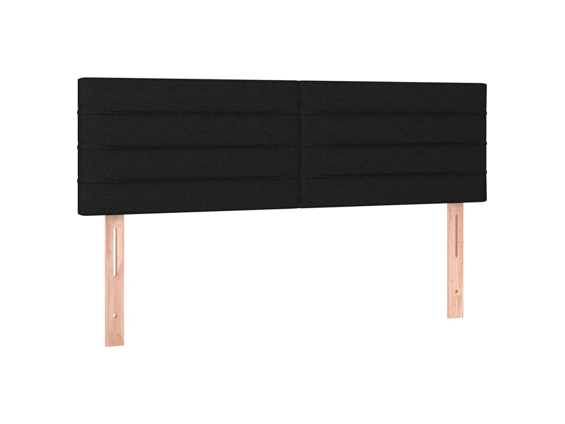 Cabeceira de Cama 2 Pcs Tecido 72x5x78/88 Cm Preto MAISON EXCLUSIVE