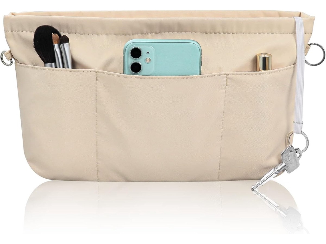Organizador de Bolsa em Feltro AQUAFORGE, com compartimentos internos, porta chaves e bolsos, tamanho G