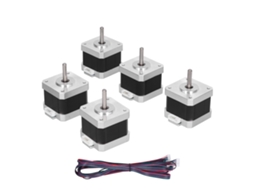 Motor De Passo 42 (alta Precisão, Estável, Velocidade Uniforme, Baixo Ruído) 17hs4401 Pacote De 5 Conector Xh-2.54 (2 Brancos)