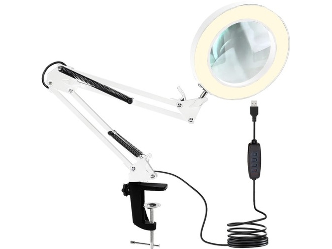 Luminária De Mesa Com Lupa E Suporte Luminária De Mesa Led Aquaforge