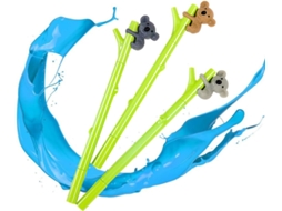 Conjunto De 3 Canetas Gel Com Estampa Urso Koala: Escrita Suave, Tinta