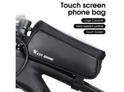 Bolsa para Bicicleta Mali 1L com Tela Touch para Celular, Zíper Duplo