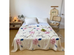 Manta de Inverno Elegante Fansu em Fleece com Estampa Floral Macia e Quente Flanela Grossa Ideal para Cama Qua