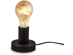 Luminária de mesa metálica E27 com plugue europeu, cabo de 1,5 m, estilo vintage retrô industrial para sala de estar.