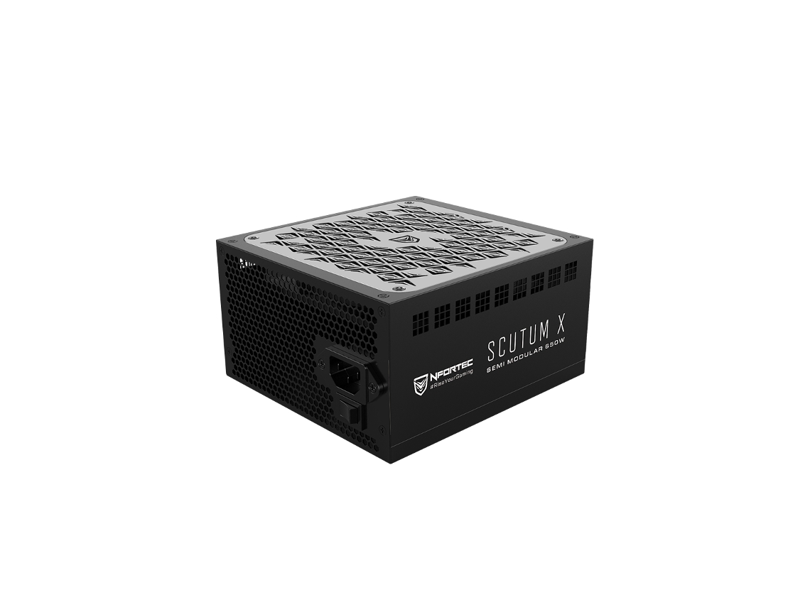 Fonte de Alimentação NFORTEC Scutum X Semi Modular (Semi Modular - 850 Vatios - 80 Plus Bronze - Preto)