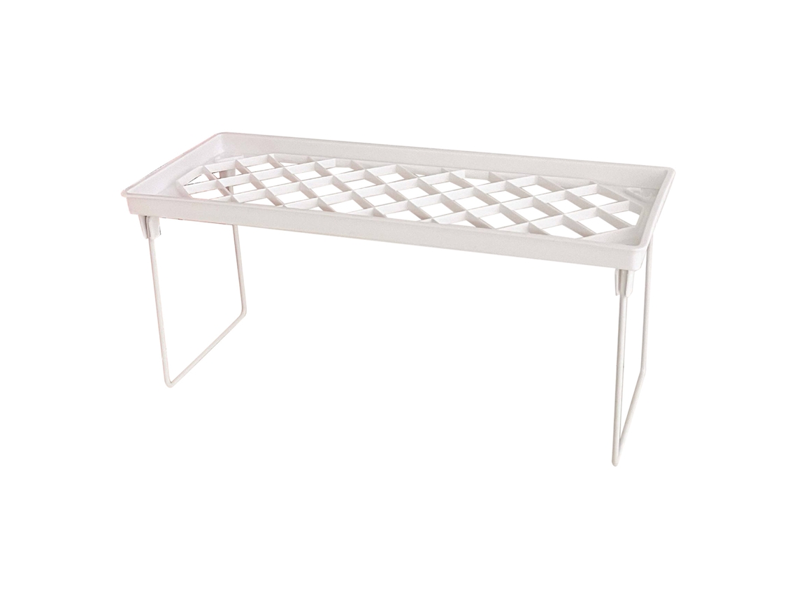 Rack de armazenamento dobrável para mesa, empilhável, expansível, organizador | S/MARCA