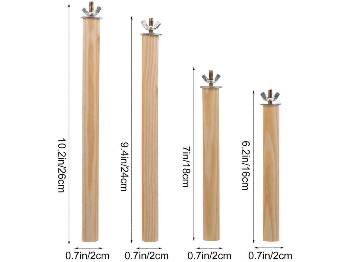 Suporte para Gaiola de Papagaio Prateado, 4 Peças AQUAFORGE