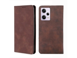 Capa De Couro Com Aba Horizontal Magnética Para Xiaomi Redmi Note 12 Pro 5g, Com Toque De Pele Chinesa.