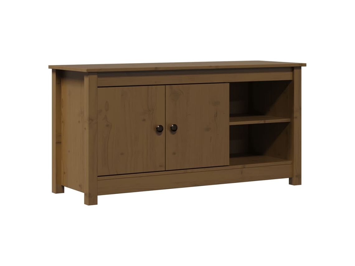 TV Móvel Castanho Mel MAISON EXCLUSIVE em Madeira por Pinho Maciça (103x36,5x52 cm)
