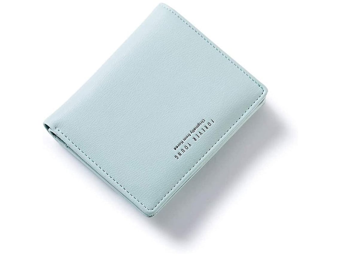 2026 cartera de Couro Sintético Pequena para Mulher, Bifold com Cremalheira, Porta moedas Leve e Estilo Elegante