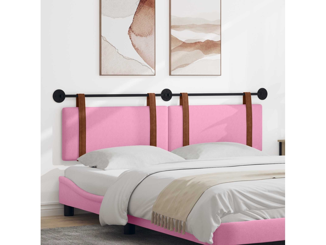 Vidaxl Cabeceira Suspensa Rosa Pu Antigo