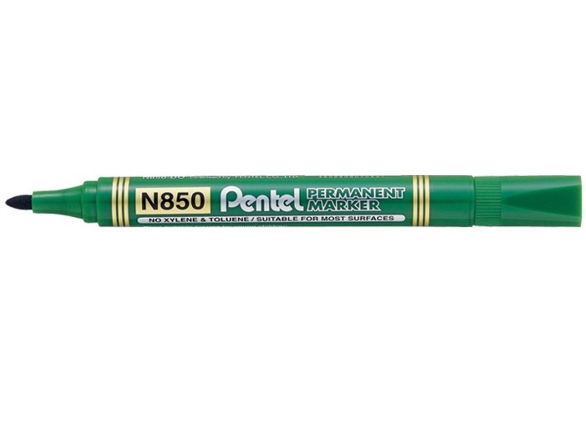 Marcador permanente verde PENTEL N850 12 peças
