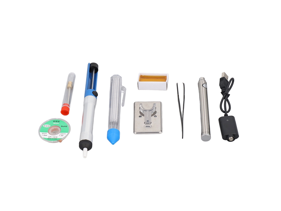 Kit De Ferro De Soldar Portátil Laxiscreed Com Carregamento Usb E Bateria Recarregável Para Eletrônica