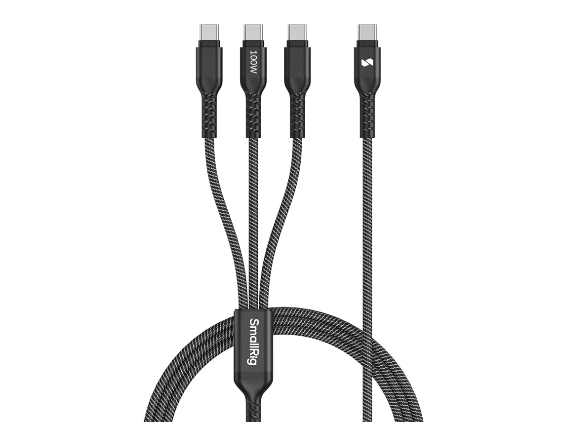 Cabo de carregamento USB C 3 em 1 rápido 100 W AQUAFORGE