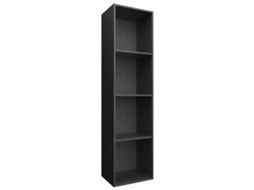 Book Cabinet, Book Cabinets Vidaxl Preto Madeira Processada (36 X 30 X 143 Cm)