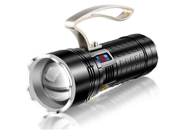 Lanterna Super Brilhante, Lanterna De Led Portátil Portátil, Lanterna Recarregável Usb Para Mineração, Acampamento, Caminhadas, Pesca Yizhood (preto)