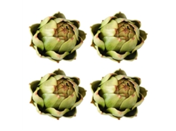 4 Buquês Artificiais de Alcachofras para Decoração Mesa em Festas Casamento BRILVIBERA (verde)